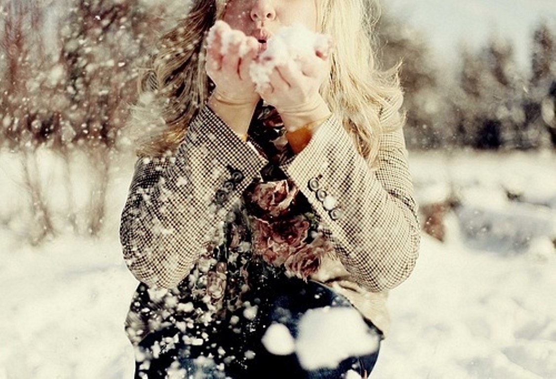Фото Девушек Блондинок Зимой