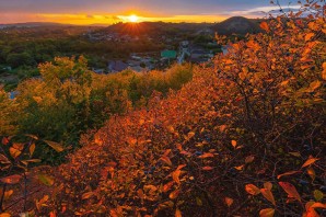 Осенний пейзаж закат