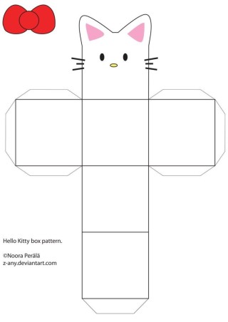 Квадратный кот из бумаги
