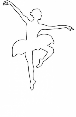 Балеринка из бумаги трафарет