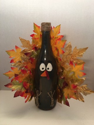 Осенняя поделка в школу из бутылки