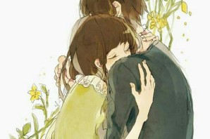 Аниме арт объятия