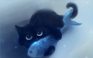 Черная кошка аниме