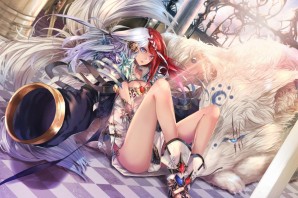 Аниме девушка волк