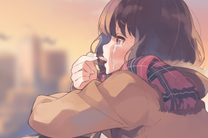 Плачущая девушка арт