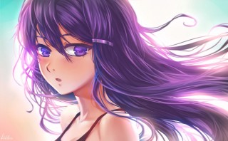 Аниме персонажи с фиолетовыми волосами девушки