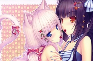 Аниме девочки котики