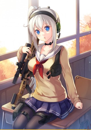 Аниме тян крутая