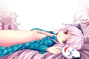 Аниме персонаж лежит