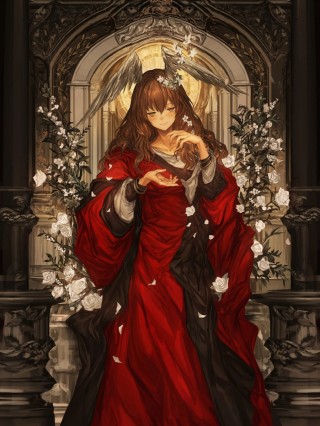 Аниме девушка средневековье