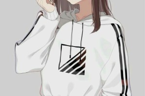 Девушка в толстовке арт