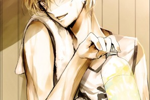 Аниме парень блондин с зелеными глазами