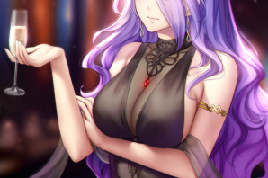 Ведьма с фиолетовыми волосами