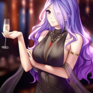 Ведьма с фиолетовыми волосами