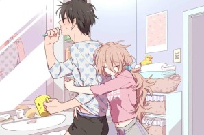 Аниме пара в ванне