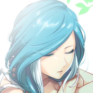 Аниме девочка с синими волосами каре