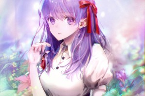 Принцесса с фиолетовыми волосами