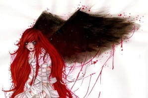 Девушка с красными крыльями
