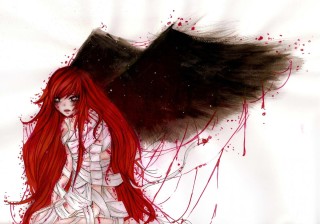 Девушка с красными крыльями