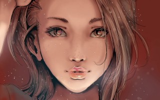 Аниме лицо крупный план