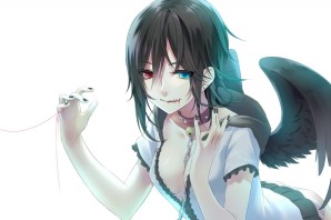 Аниме девушка с гетерохромией