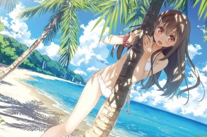 Аниме лето пляж
