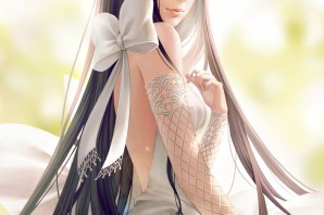 Аниме женщина с черными волосами