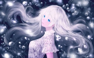 Красивые аниме девушки с белыми волосами