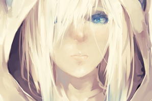 Аниме персонаж в капюшоне