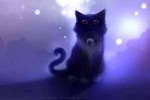 Аниме чёрный котёнок