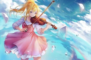 Аниме девушка со скрипкой