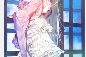 Аниме тян со светлыми волосами