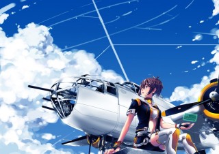 Аниме девушка пилот