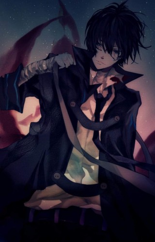 Аниме парень тень