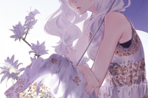 Аниме с белыми волосами и голубыми глазами