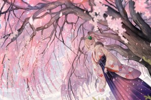 Сакура на ветру