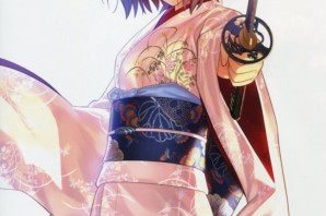 Аниме девушки в кимоно с катаной