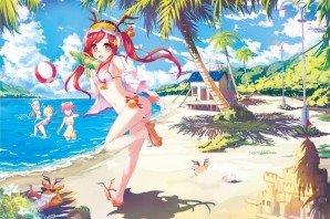 Аниме море пляж