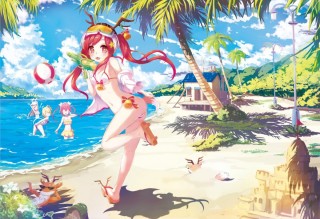 Аниме море пляж