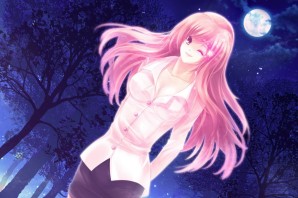 Темно розовые волосы аниме