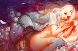 Аниме девушка блондинка и парень