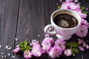 Утро кофе цветы