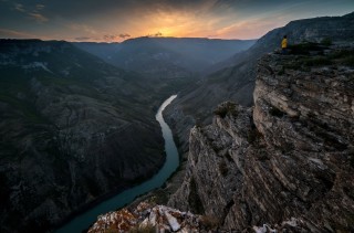 Сулакский каньон зимой