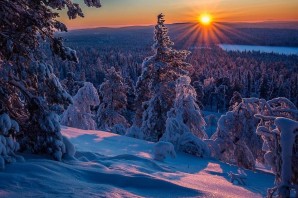 Зимний пейзаж легкий