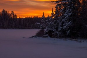 Зимний закат природа