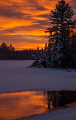 Зимний закат природа
