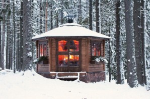 Зимняя беседка с барбекю