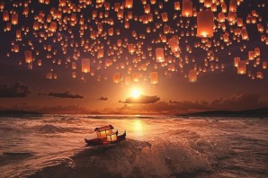 Фонарики в небе