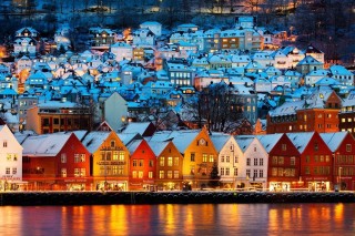 Берген Норвегия зимой