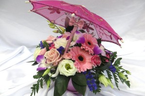 Цветы под зонтом